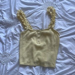 Bershka yellow tank top